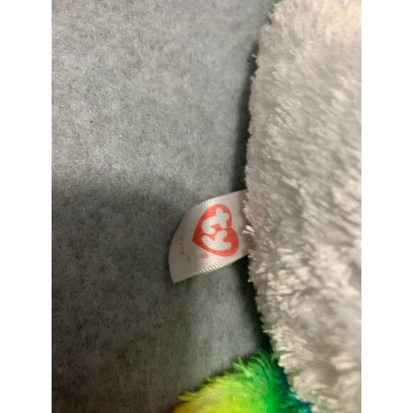 Ty Beanie Boos Medium 9 in White Unicorn Pixy Plush Stuffed Animal Toy Rainbow M - Picture 6 of 6